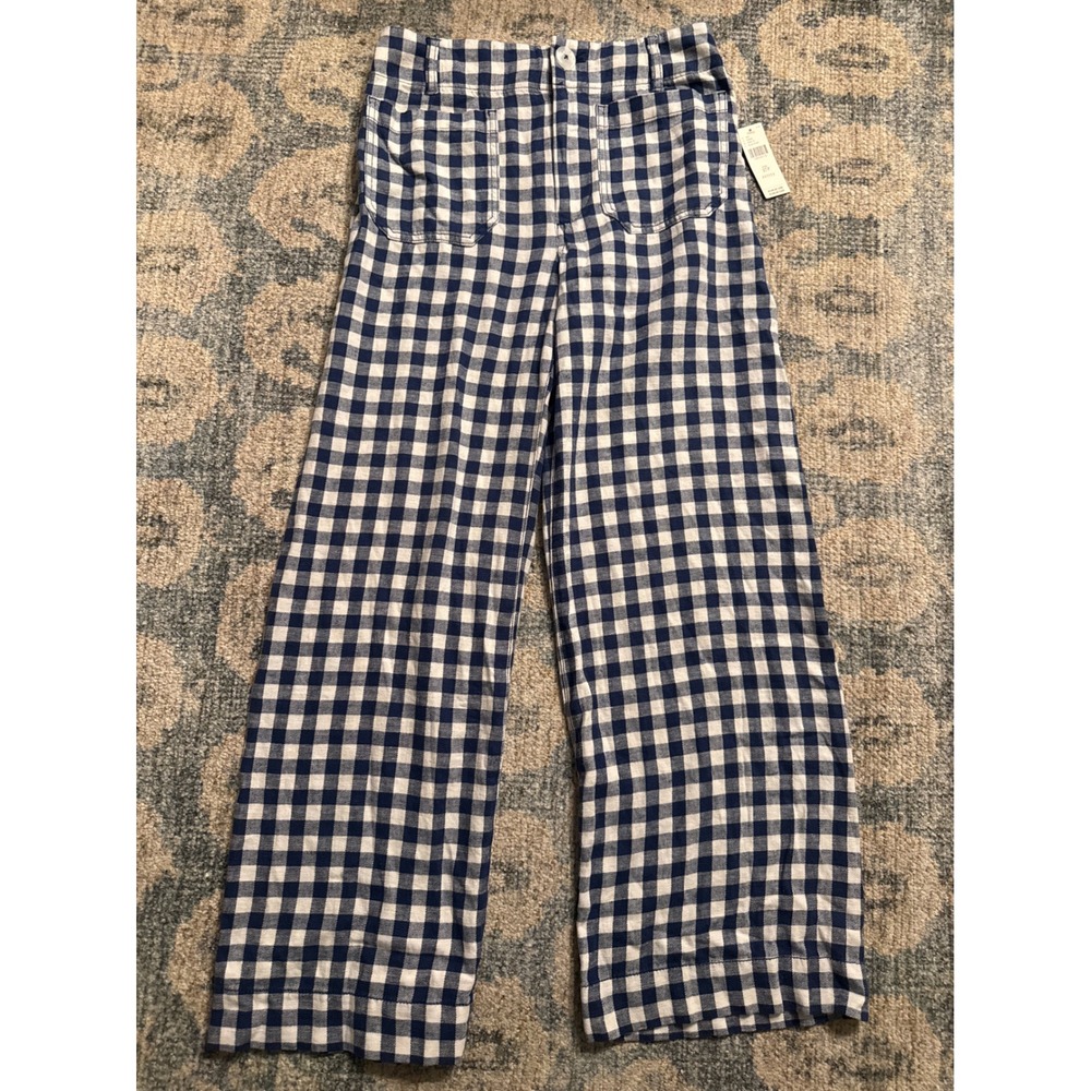 Maeve Colette High-Rise Wide-Leg Full-Length Pants Size 27P NWT